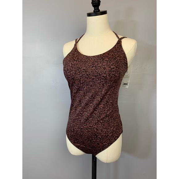 NWT Athleta One Piece Keyhole Swimuit Floral Camo Medium - Picture 2 of 16